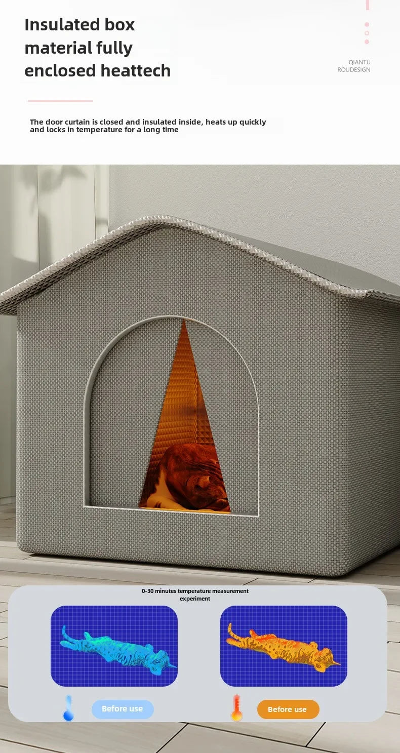 Stray Cat Dog House Waterproof Outdoor Winter Pet Cave