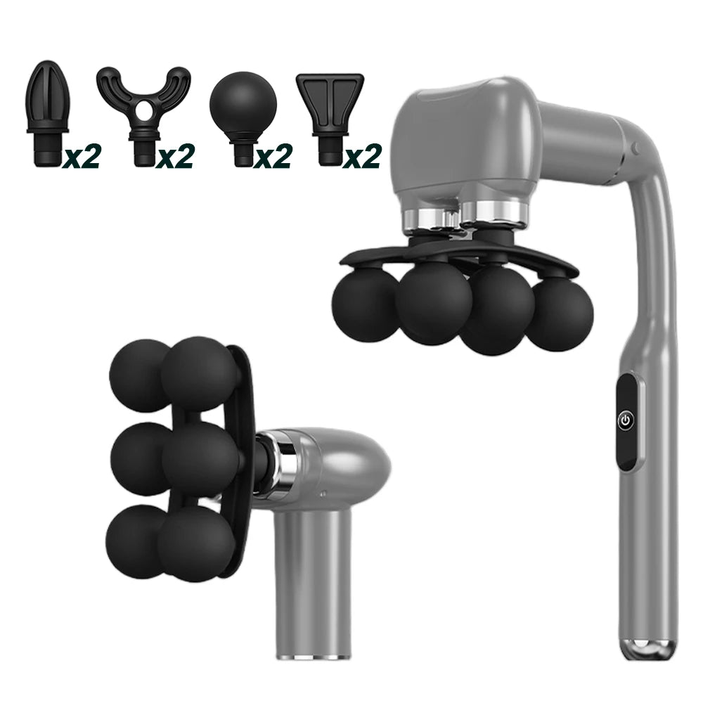 6-Heads Handheld Fascia Gun High Frequency Vibration Body