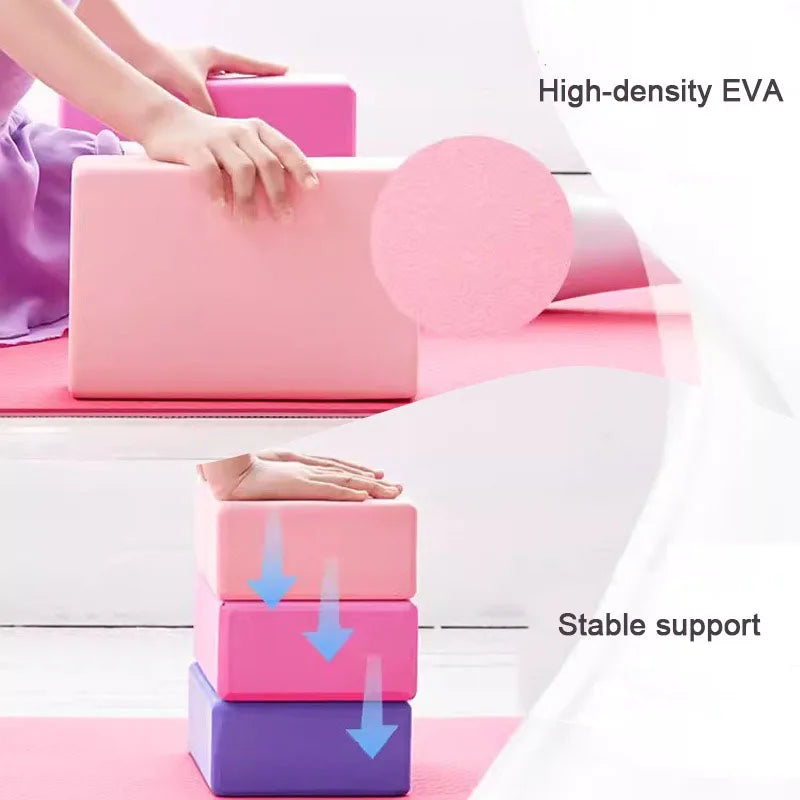 New Yoga Building Blocks Cubes Pilates Bricks Mats