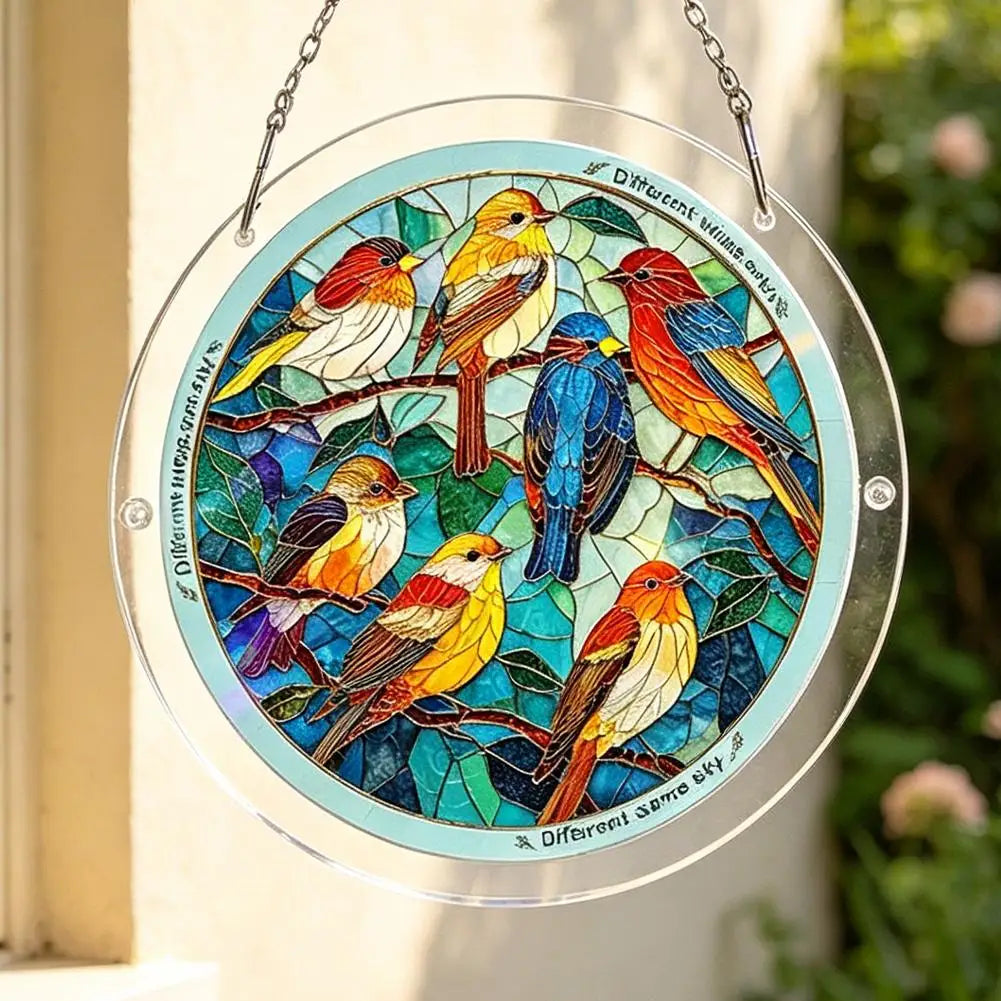 Acrylic Puzzle Suncatcher Window Hanging Stained Glass