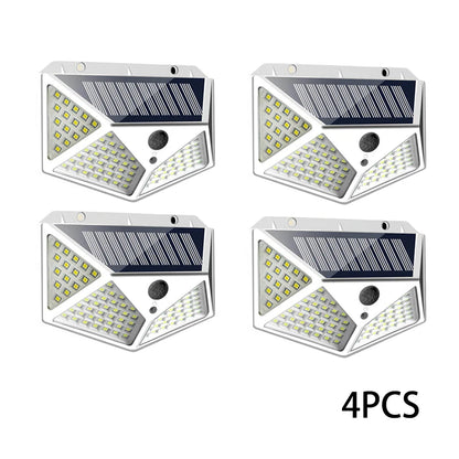 Solar Lights Outdoor 100 LED Wall Lamp Motion Sensor Lights