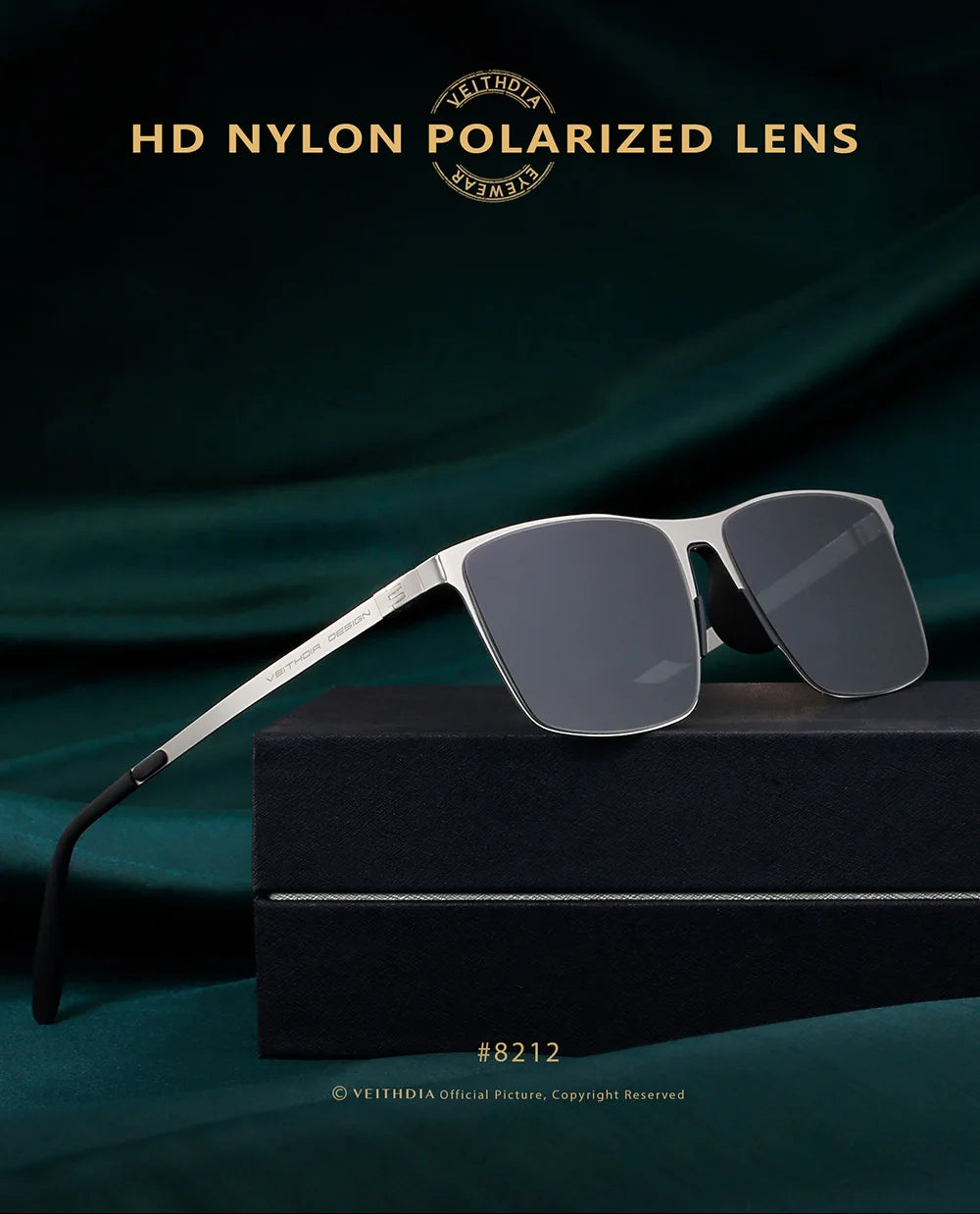 VEITHDIA High-definition Nylon Lens Polarized UV400 Eyeglasses