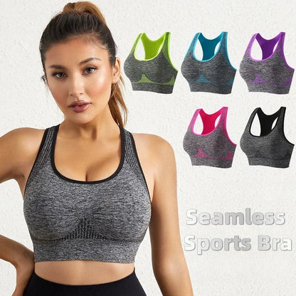 New Sports Bra Women Seamless Gym Jogging Crop Top Yoga Fitness