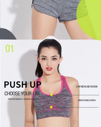 New Sports Bra Women Seamless Gym Jogging Crop Top Yoga Fitness