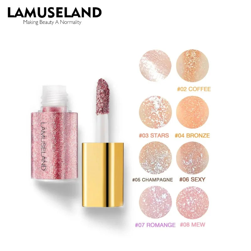 Pearly Liquid Eyeshadow Natural Smokey Silver Shimmer
