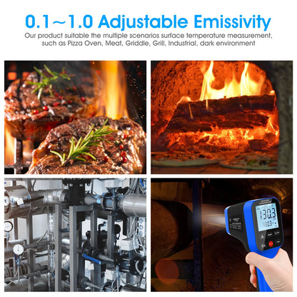 Infrared Thermometer Gun Rechargeable High Temp Laser