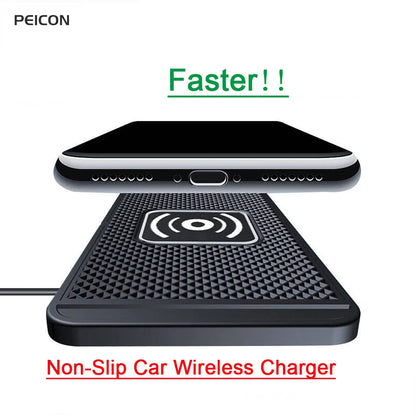Car Wireless Charger Non-Slip Pad Silicone Fast Charging