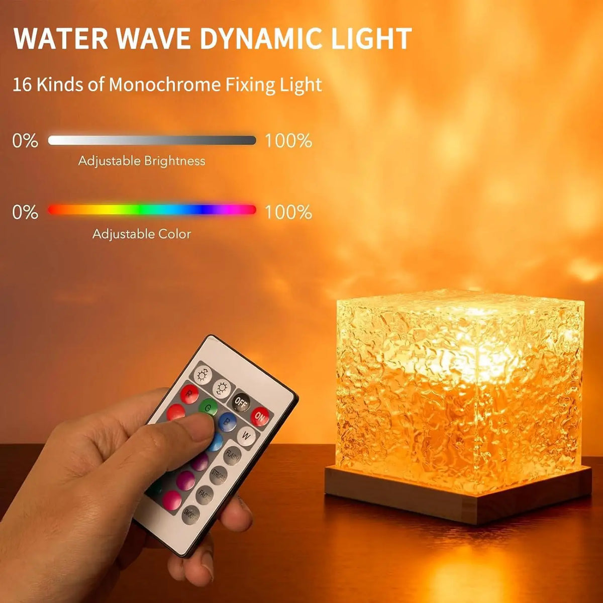 LED Water Ripples Lamp Galaxy Projector Night Light with Remote Control