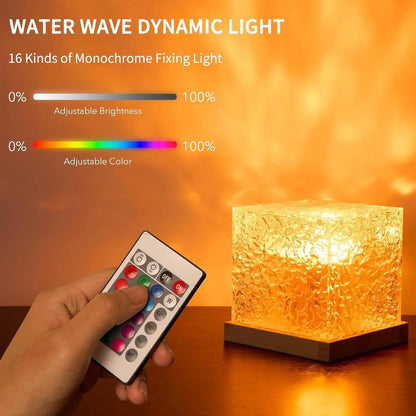 LED Water Ripples Lamp Galaxy Projector Night Light with Remote Control