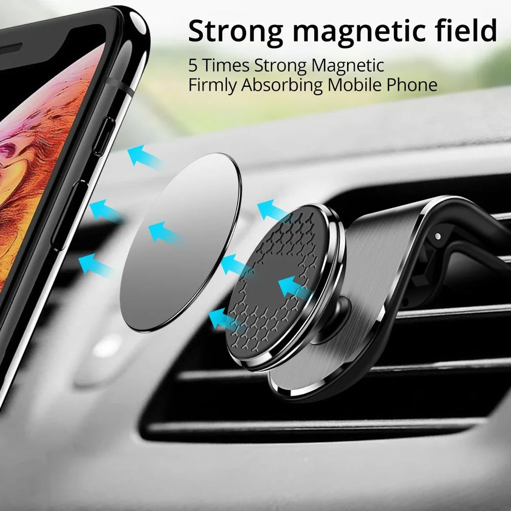 Magnetic Car Phone Holder Air Vent Clip Mount Rotation