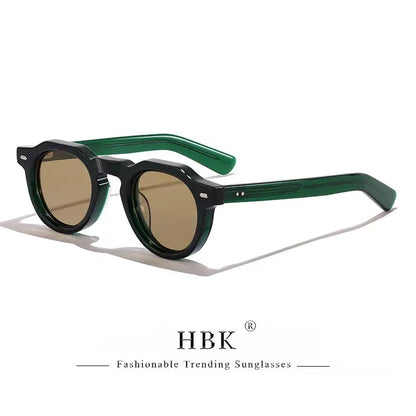 HBK Vintage Simple Round Men Sunglasses
