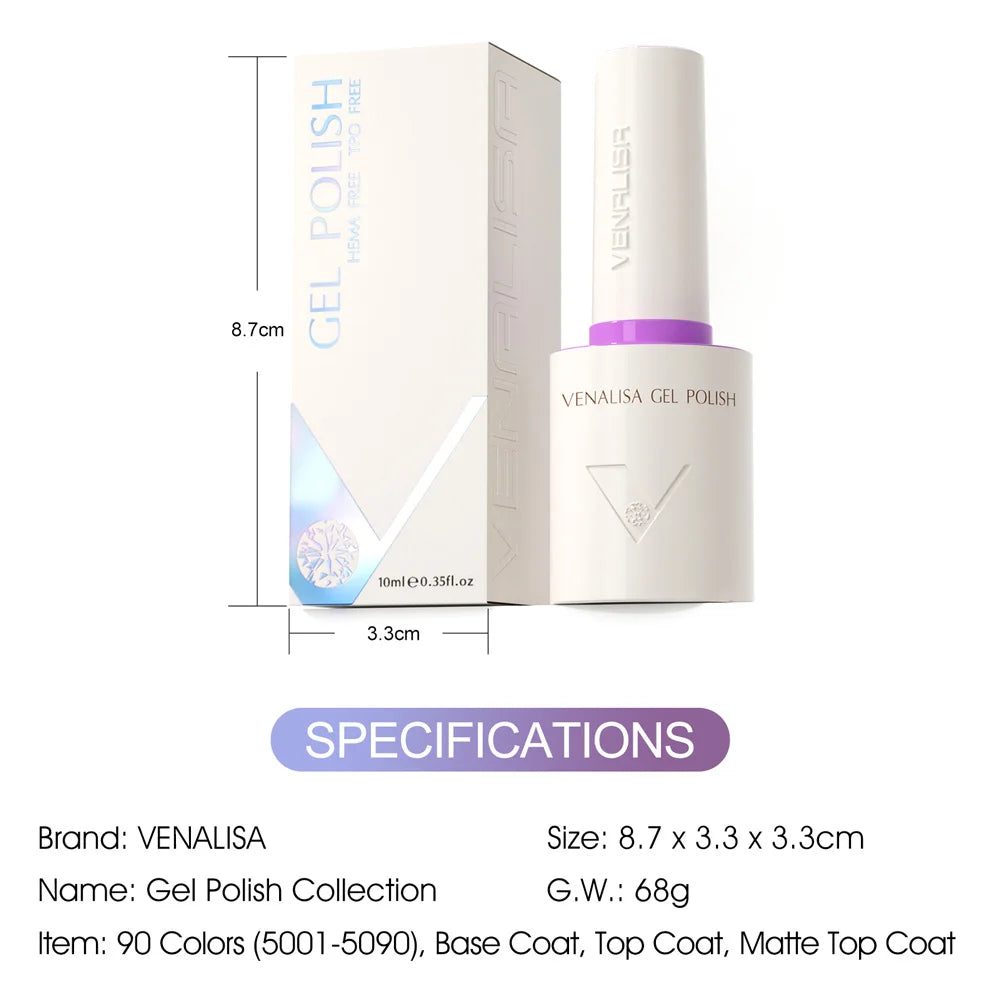 Venalisa 10ml Nail Gel Polish HEMA/TPO Free Base