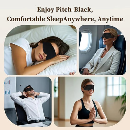 Sleep Eye Mask Weighted for Side Sleeper Men Women 3D Contoured Sleeping Mask