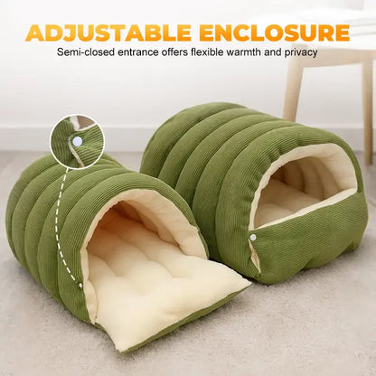 Winter Thermal Plush Cat Bed Winter Warm Enclosed