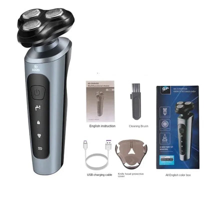 New 9D Man Electric Razor Face Shaver USB Full-body Trimmer