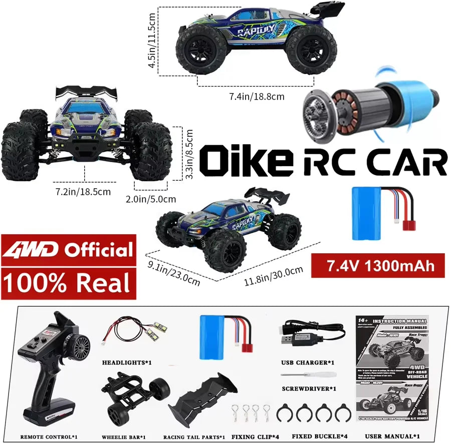 Super Brushless 50KM/H Brushed RC Car Off Road Buggy Toy