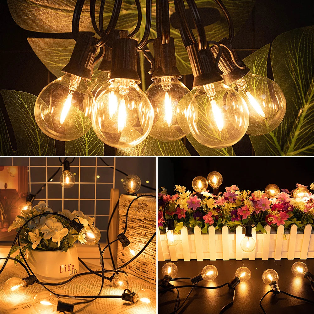 Garland String Lights LED Outdoor Patio String Lights