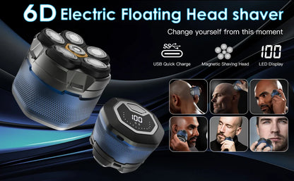 Electric Head Shavers for Bald Men 6D Magnetic Razor