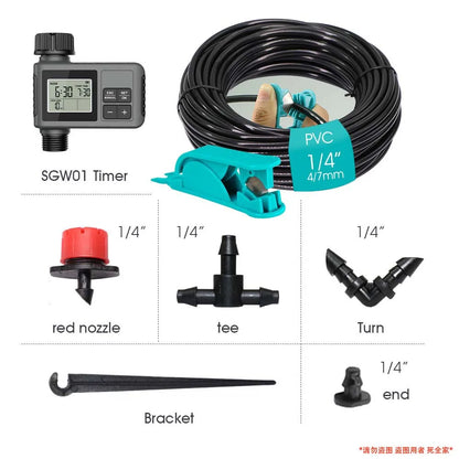 Garden LCD Button Timer Irrigation Set