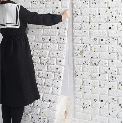 3D Self-Adhesive Wallpaper 70cm*1/5/10m Continuous Waterproof