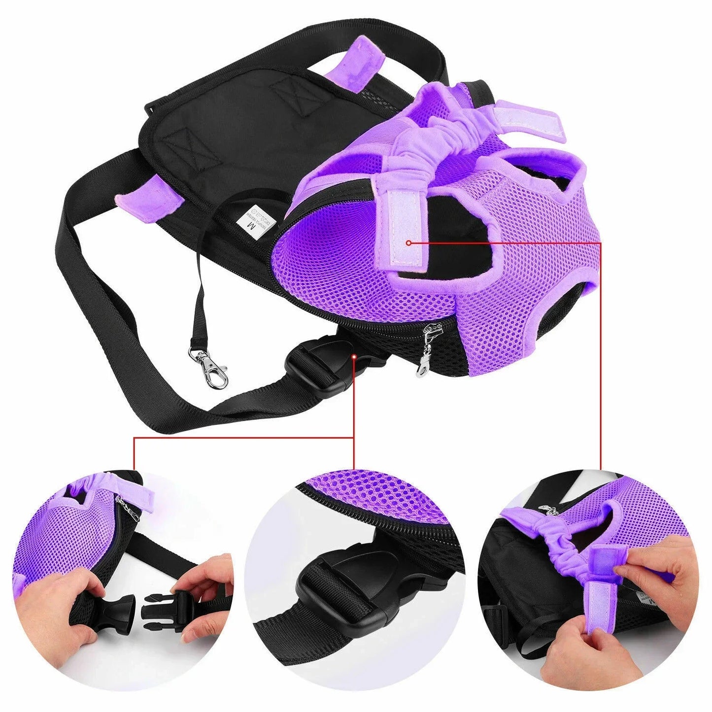 Adjustable Cat Carrier Bag Pet Double Shoulder Backpack