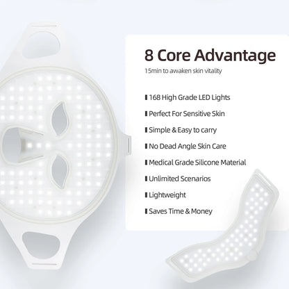 7 Colors Photon Face Neck LED Mask 3D Flexible Silicone