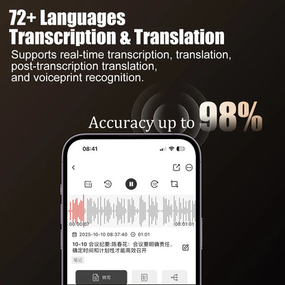 Famue AI Voice Recorder Real-Time Transcription Translation