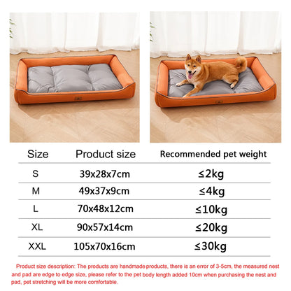 Four Season Square Dog Bed for Large Dog Mattress Bite-resistant Cat Bed