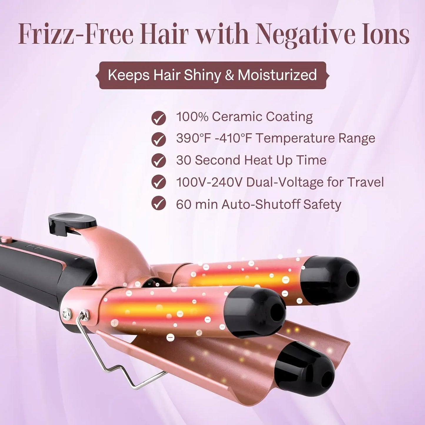 6-in-1 Hair Curler with 3 Barrel Hair Crimper