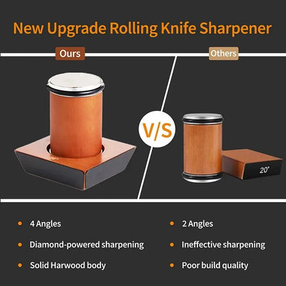 4-Angle Magnetic Wood Rolling Knife Sharpener