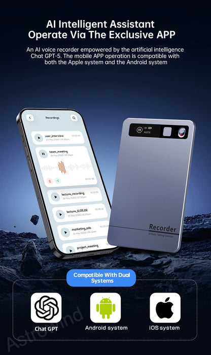 AI Voice Recorder Audio Phone Call Recording ChatGPT-4 App