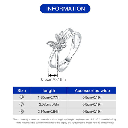 925 Sterling Silver Three-Ring Stackable Ring for Women
