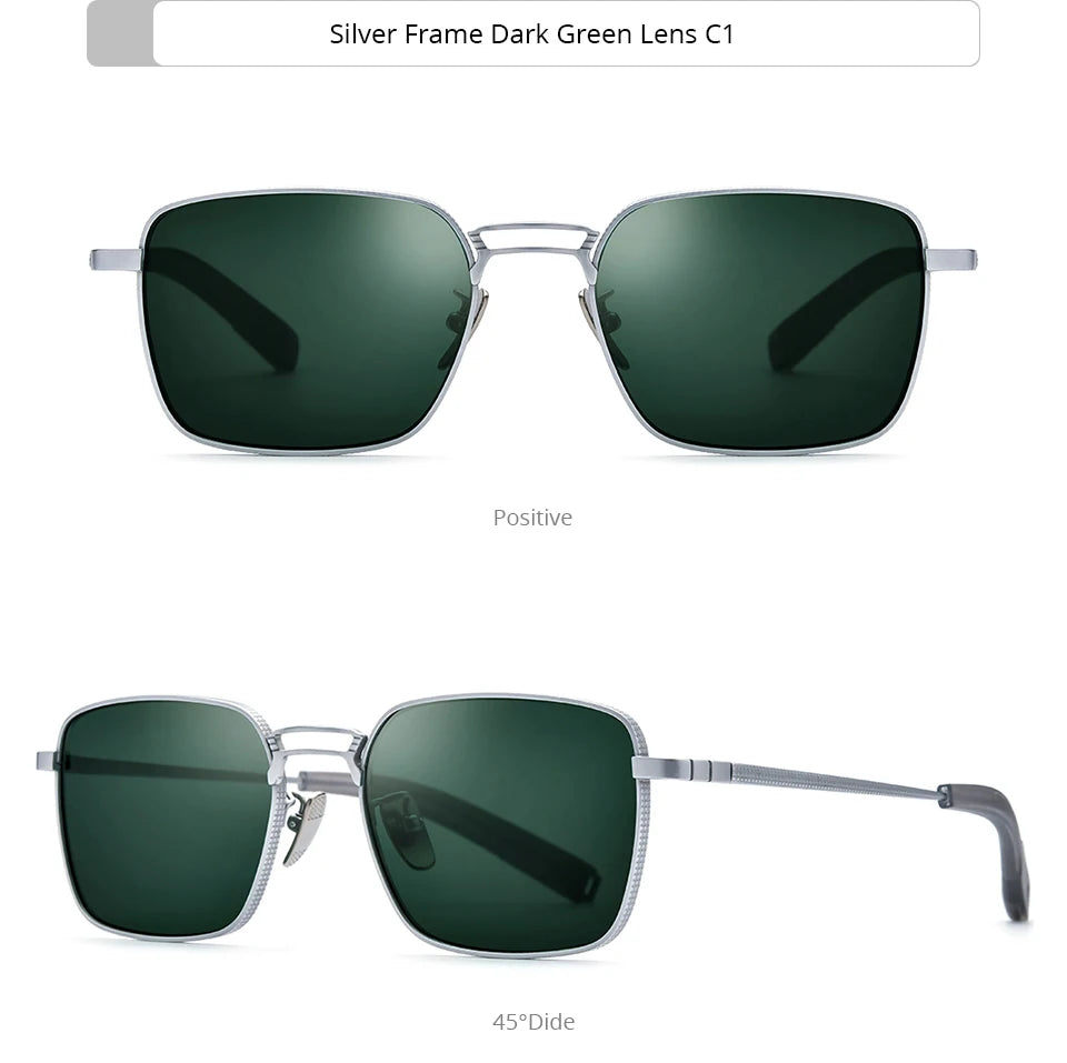 FONEX Titanium Sunglasses Men Famous Brand Design