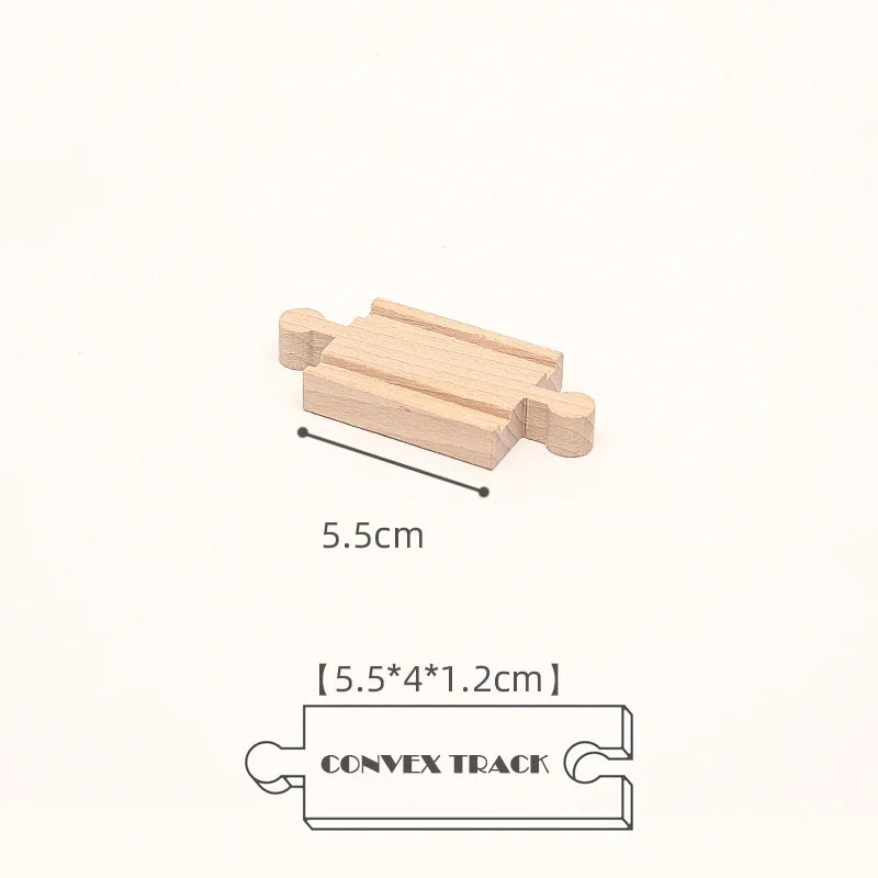 New Kinds Wooden Track Parts Beech Wooden Railway Train
