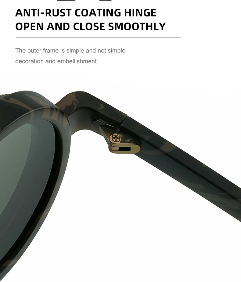 Polarized Small Frame Round Steampunk ND9 Adjustable