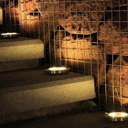 Solar Lights Outdoor 8/20LEDs Disk Underground Lamp