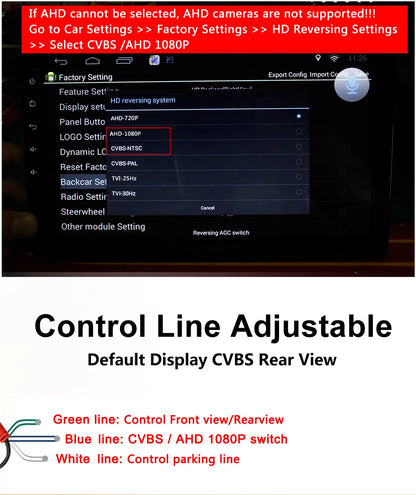 180 Golden Lens AHD 1080P Car Rear View Camera
