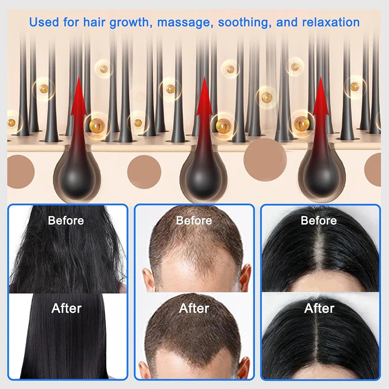 Electric Laser Hair Growth Comb Red Blue Light Massager