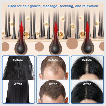 Electric Laser Hair Growth Comb Red Blue Light Massager