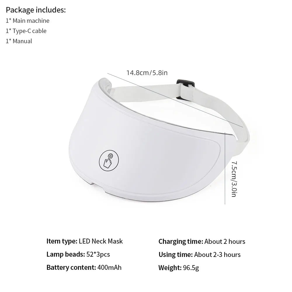LED Face Neck Mask Rechargeable LED Photon