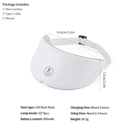 LED Face Neck Mask Rechargeable LED Photon