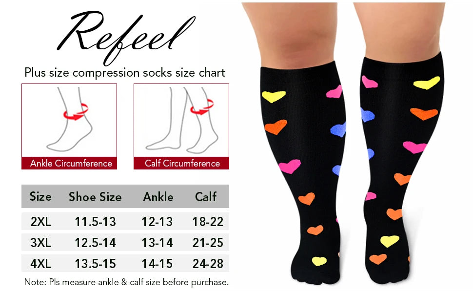 Compression Socks for Women Men Wide Calf
