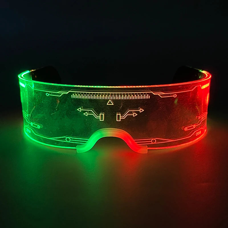 New Acrylic Luminous Glowing Cyberpunk Glasses LED Light