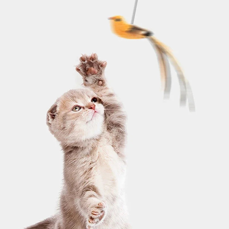 Simulated Bird Cat Toys Upgraded Epoxy Sucker Steel Wire