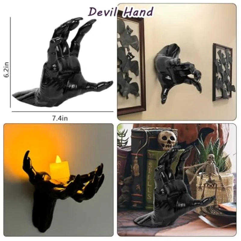 Christmas decorations, wall mounted creepy hands,