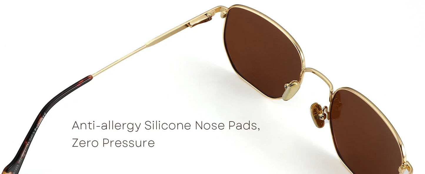 Fashion Hexagon Polarized Retro Sunglasses for Men Women-Vintage