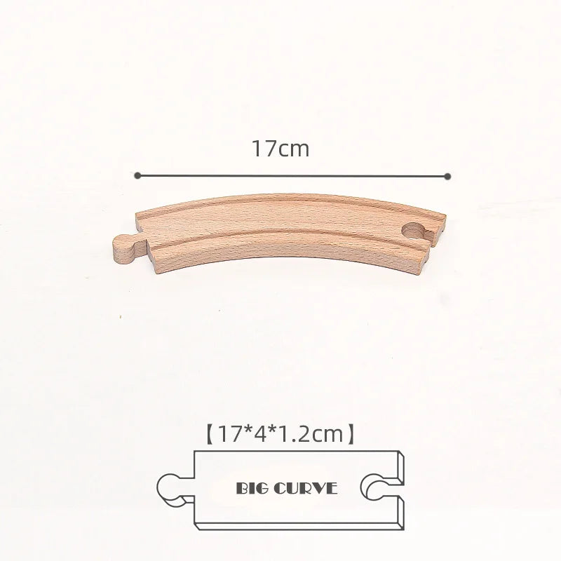 New Kinds Wooden Track Parts Beech Wooden Railway Train
