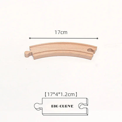 New Kinds Wooden Track Parts Beech Wooden Railway Train