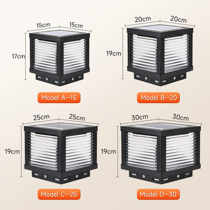Outdoor Lighting Pillar Lights Remote Control Solar Chapiter Lamp