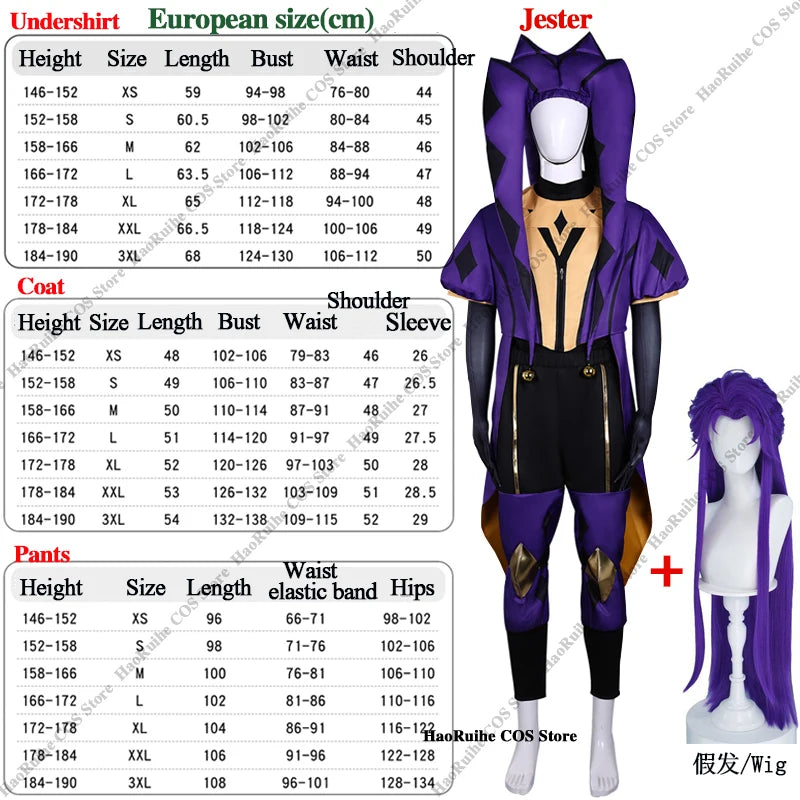 Hot The Freak Circus Pierrot Jester Harlequin Cosplay